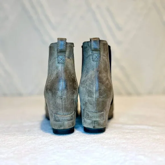 Sorel LEA Wedge WATERPROOF Distressed D/Gray Heel Boot Size 8 $200 - Picture 5 of 7